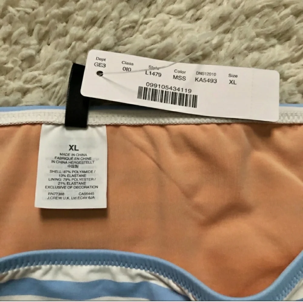 J. CREW Surf Hipster Bikini Bottoms Sz XLNWT!